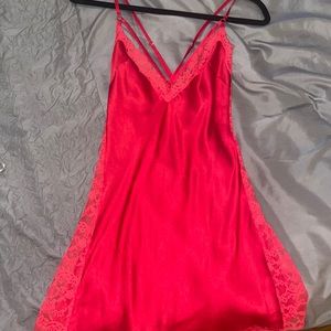 Victorias Secret red slip gown